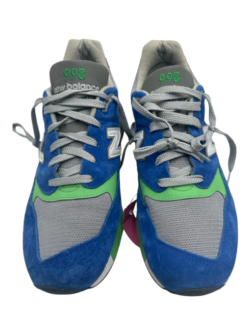 New Balance Shoe Size 11.5 Blue & Green Suede Two Tone Sneaker Men's Shoes 11.5