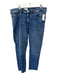 Pilcro Size 34 Med Wash Cotton Denim Mid Rise Whiskering Straight Leg Jeans Med Wash / 34