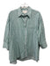 Pomander Place Size XXL White, Green & Blue Cotton Vertical Pinstripe Top White, Green & Blue / XXL