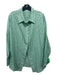 Favorite Daughter Size XL Green & White Cotton Button Down Long Sleeve Top Green & White / XL