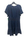 By Anthropologie Size 1X Navy Blue Cotton Denim Elastic Waist Knee Length Dress Navy Blue / 1X