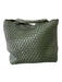 Rachel Zoe Green Leather Woven Two Handles Wristlet Incl Bag Green / M