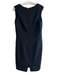 A.J. Bari Size 12 Black 100% Silk Back Zip Sleeveless Below Knee Dress Black / 12