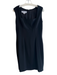 A.J. Bari Size 12 Black 100% Silk Back Zip Sleeveless Below Knee Dress Black / 12