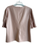 Dolce Cabo Size L Pink Polyurethane Back Zip Short Puff Sleeve Round Neck Dress Pink / L