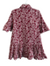Hyacinth House Size S Red Cotton & Spandex Collared Floral Button Down Dress Red / S