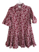 Hyacinth House Size S Red Cotton & Spandex Collared Floral Button Down Dress Red / S