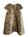 Staud Size 8 Brown Polyester Round Neck Floral Back Zip Below knee Dress Brown / 8