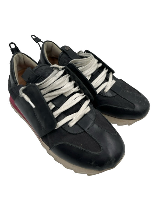 Esse Ut Esse Shoe Size 36 Black, White, Red Leather Canvas Lace Up Sneakers Black, White, Red / 36