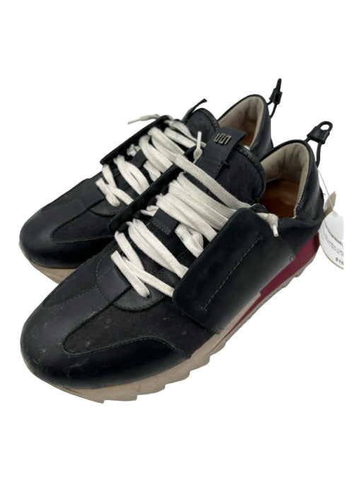 Esse Ut Esse Shoe Size 36 Black, White, Red Leather Canvas Lace Up Sneakers Black, White, Red / 36