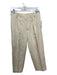 Vince Size 4 Tan Linen & Lyocell Pleat Detail Trouser Solid Pants Tan / 4