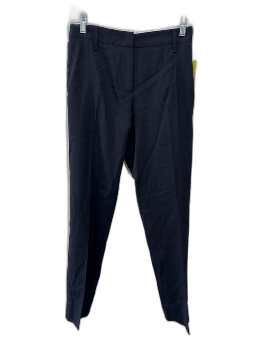 Prada Size 42 Black Wool Blend Straight Leg Trouser Pants Black / 42
