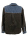 Veronica Beard Size 2 Medium Wash & Black Cotton Denim Snap Button Front Top Medium Wash & Black / 2
