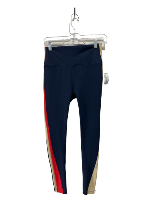 Splits 59 Size L navy blue & multi Polyester Elastic Waist Striped Leggings navy blue & multi / L