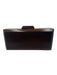 Inge Christopher Brown Wood Gold hardware Rectangle Chain Strap Clutch Bag Brown / Small