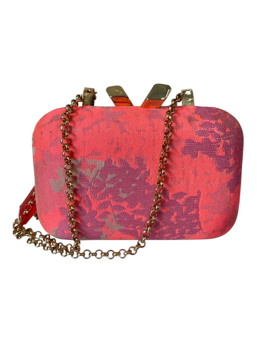 Kotur Pink Print Canvas clasp closure Crossbody Chain Gold Hardware Bag Pink Print / XS