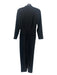 A.L.C. Size 4 Black Polyester Pleated Long Sleeve Zip Straight Jumpsuit Black / 4