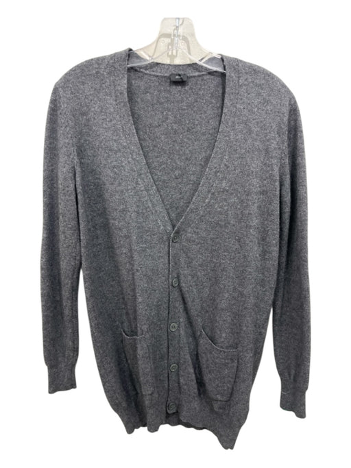 Joseph Size Small Dark Gray Cashmere V Neck Front Pockets Long Sleeve Cardigan Dark Gray / Small
