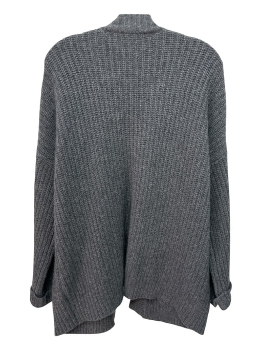 360 Cashmere Size Small Gray Cashmere Chunky Knit Open Front Pockets Cardigan Gray / Small