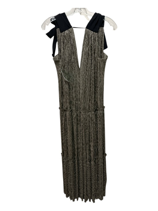 Sabina Musayev Size Est S Gold & Black Polyester Metallic Crinkle Dress Gold & Black / Est S