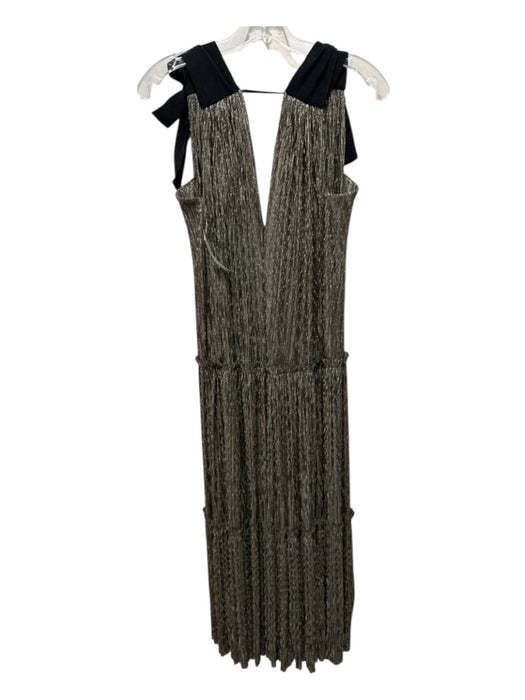 Sabina Musayev Size Est S Gold & Black Polyester Metallic Crinkle Dress Gold & Black / Est S