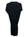 By Malene Birger Size XS Black V Neck Short Cap Sleeve Gathered Waist Dress Black / XS