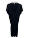 By Malene Birger Size XS Black V Neck Short Cap Sleeve Gathered Waist Dress Black / XS