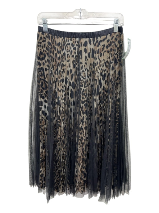 Loyd / Ford Size Small Beige, Tan & Black Silk & Polyester Tulle Overlay Skirt Beige, Tan & Black / Small