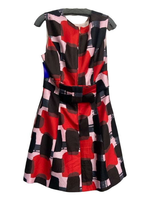 Kate Spade Size 12 Red, Brown, Pink Cotton & Silk Sleeveless Lined Dress Red, Brown, Pink / 12