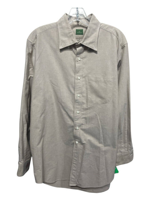 Sid Mashburn Size L Tan Cotton Solid Button Down Men's Long Sleeve Shirt Tan / L