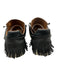 Esse Ut Esse Shoe Size 39 Black Pebble Leather Fringe Lace Up Sneakers Black / 39
