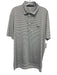 RLX Size L Gray & White Synthetic Striped Polo Athleisure Men's Short Sleeve Gray & White / L
