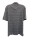 Peter Millar Size L Blue & White Synthetic Striped Polo Athleisure Short Sleeve Blue & White / L