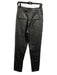 Saint Laurent Size 36 Black Leather Pleated High Rise Zip Leg Pants Black / 36