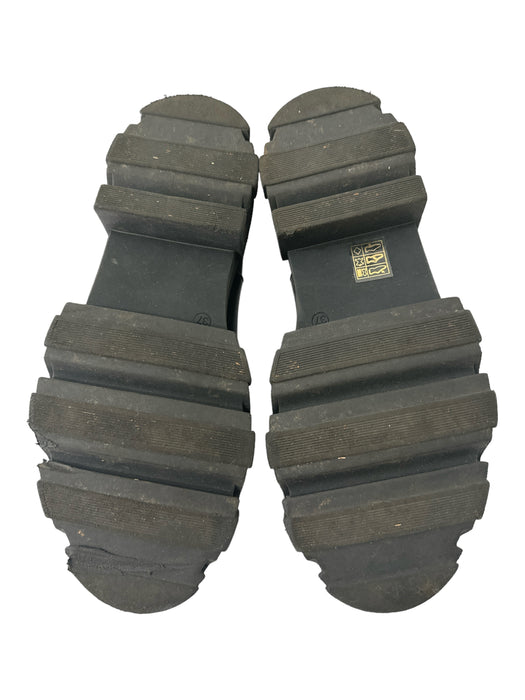 Gia Borghini Shoe Size 37 Black Leather Knee High Cinch Detail Platform Shoes Black / 37