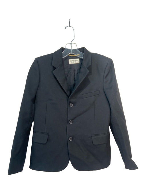 Saint Laurent Size S Black Wool Blazer Button Front Textured Jacket Black / S