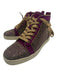 Christian Louboutin Shoe Size 38 Purple, Taupe, Beige Suede Crystals Sneakers Purple, Taupe, Beige / 38