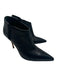 Manolo Blahnik Shoe Size 38 Black Leather Ankle Pointed Toe Stiletto Booties Black / 38