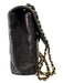 Chanel Black Lamb leather Quilted Flap Gold Hardware Turn Clasp Bag Black