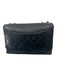 Chanel Black Lamb leather Quilted Flap Gold Hardware Turn Clasp Bag Black