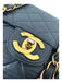 Chanel Black Lamb leather Quilted Flap Gold Hardware Turn Clasp Bag Black