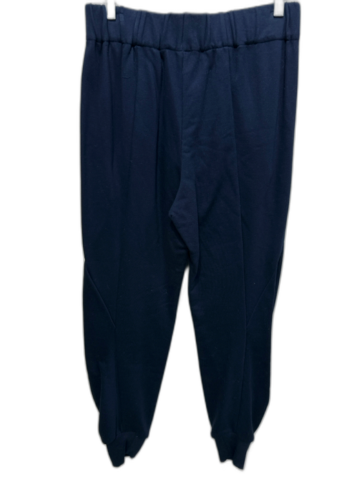 Zero + Maria Cornejo Size S Navy Blue Cotton Elastic Waistband Wrap Ankle Pants Navy Blue / S