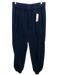 Zero + Maria Cornejo Size S Navy Blue Cotton Elastic Waistband Wrap Ankle Pants Navy Blue / S
