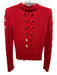 Isabel Marant Size 38 Red Alpaca Blend Knit Cutout Puff Shoulder Sweater Red / 38