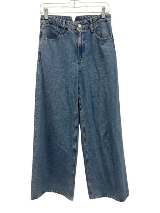 SPRWMN Size 25 Light Wash Cotton Mid Rise Zip Fly Wide Leg Jeans Light Wash / 25