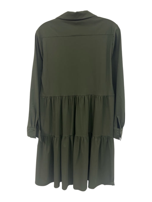 Indies Size 38 / S Olive Green Polyamide Blend Gathered Patch Pocket Dress Olive Green / 38 / S