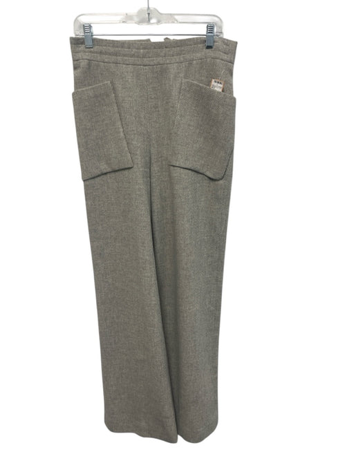 Akris Size 6 Light Gray Wool Back Zip Square Pockets High Rise Pants Light Gray / 6