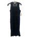 Jonathan Simkhai Size 4 Black Viscose Blend Sleeveless Paisley V Neck Dress Black / 4