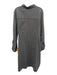 Véritécoeur Size Est Small Gray Cotton Long Sleeve Button Front Collar Dress Gray / Est Small
