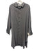 Véritécoeur Size Est Small Gray Cotton Long Sleeve Button Front Collar Dress Gray / Est Small